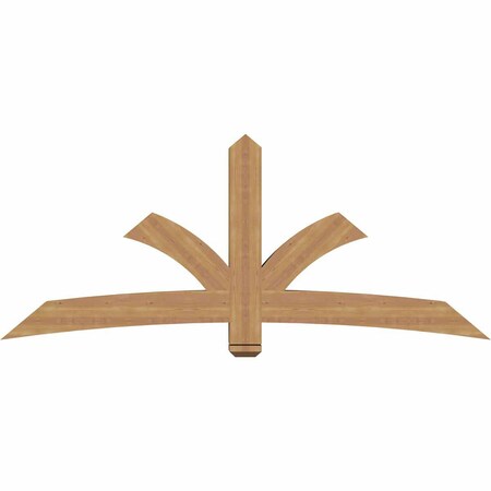 Ekena Millwork Davenport Timber Gable Bracket, Western Red Cedar, 84"W x 35"H x 5 1/2"D x 5 1/2"F, 10/12 Pitch GBW084X35X0606DAV00SWR